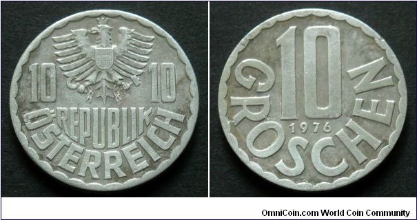 Austria 10 groschen.
1976