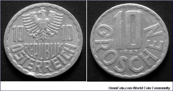 Austria 10 groschen.
1987