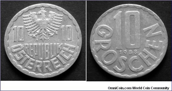 Austria 10 groschen.
1988