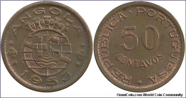 Angola-Port 50 Centavos 1953