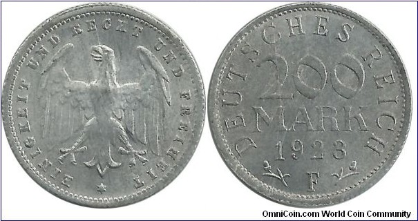 GermanyWeimar 200 Mark 1923F