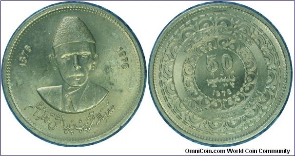 Pakistan50Paisa-MohammadAliJinnah-km39-1976