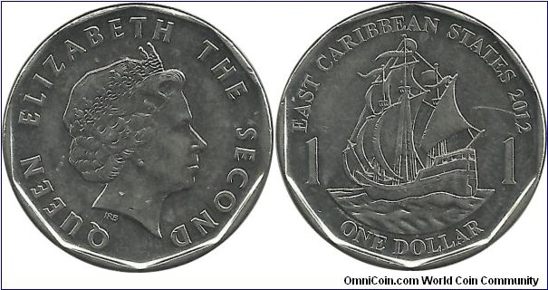 EastCaribbean States 1 Dollar 2012