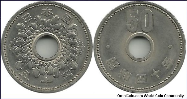 Japan 50 Yen Showa-40 (1965)