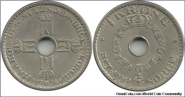 Norway 1 Krone 1936