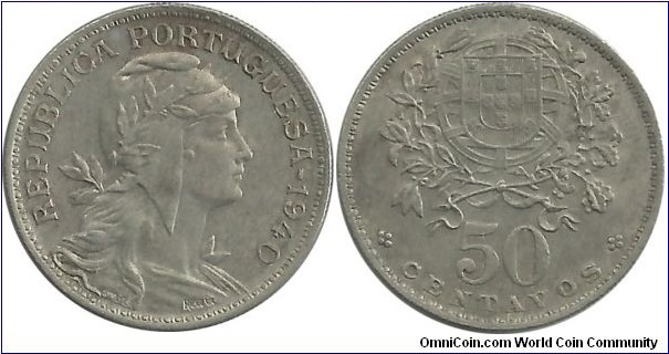 Portugal 50 Centavos 1940