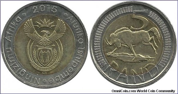 SouthAfrica 5 Rand 2015 (Zulu-Venda)