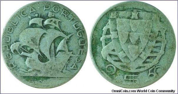 Portugal2.5Escudos-km580-1933