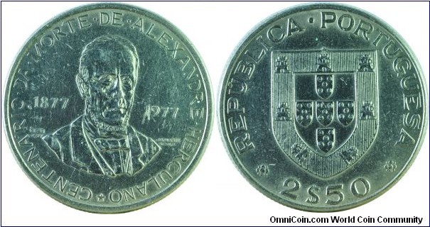 Portugal2.5Escudos-km605-1977