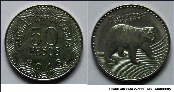 Colombia 50 pesos.
2016