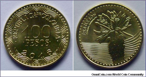 Colombia 100 pesos.
2016