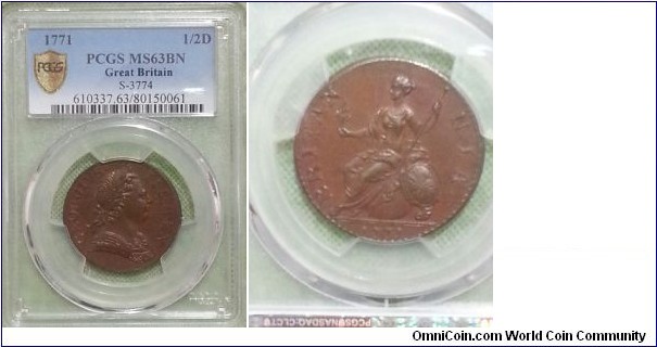 1/2D PCGS MS63