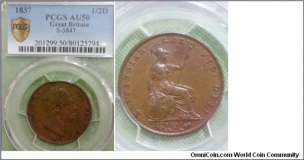 1/2D PCGS AU50