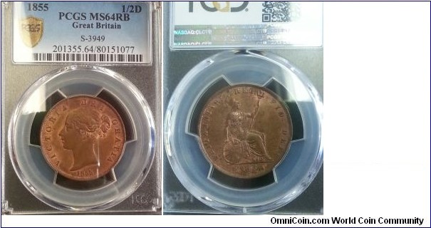 1/2D PCGS MS64RB