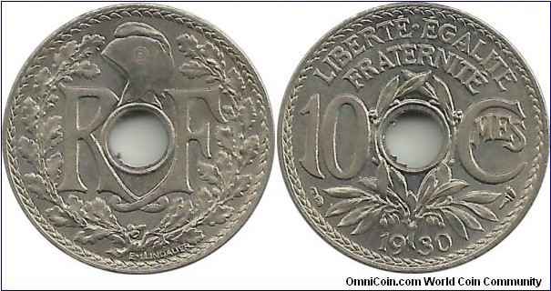 France 10 Centimes 1930