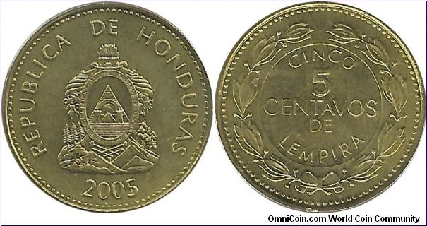 Honduras 5 Centavos 2005