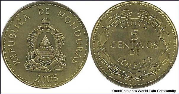 Honduras 5 Centavos 2005