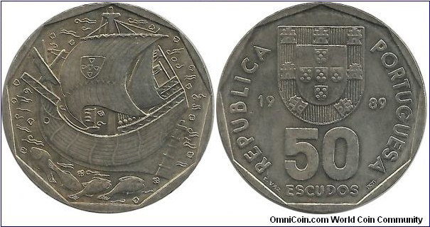 Portugal 50 Escudos 1989