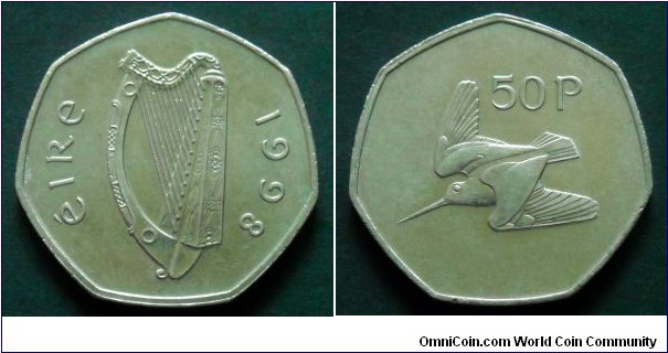 Ireland 50 pence.
1998