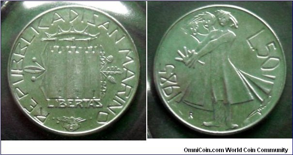 San Marino 50 lire.
1985