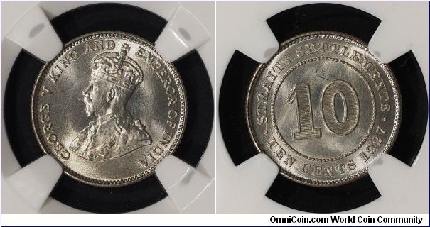 SS Kg George V 10cts MS67 NGC7-107