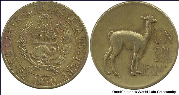 Peru 1 Sol de Oro 1970