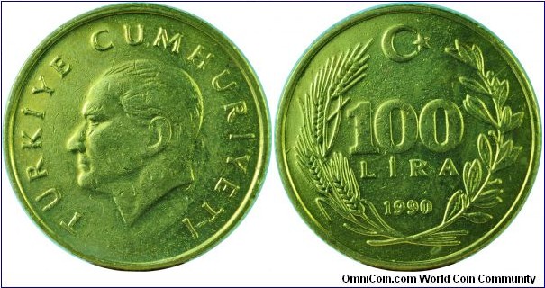 Turkey100Lira-km988-1990
