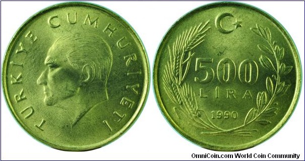 Turkey500Lira-km989-1990