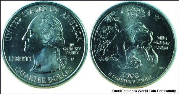 USA0.25Dollar-Alaska-km424-2008