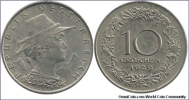 Austria 10 Groschen 1929