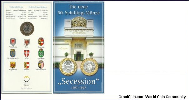 Austria 50 Schilling 1997-Wiener Secession