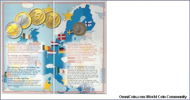 Austria 50 Schilling 1999-European Monetary Union