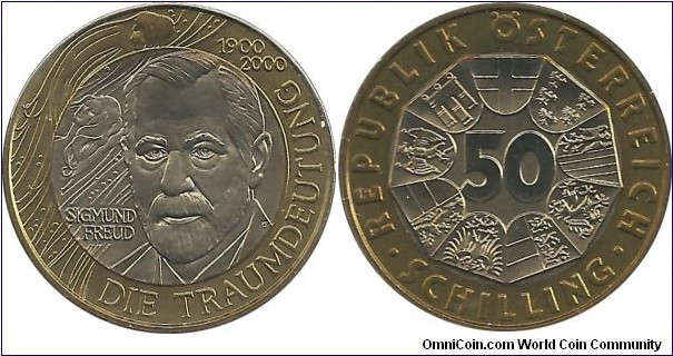 Austria 50 Schilling 2000-Sigmund Freud