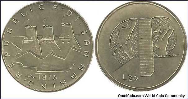 SanMarino 20 Lire 1976