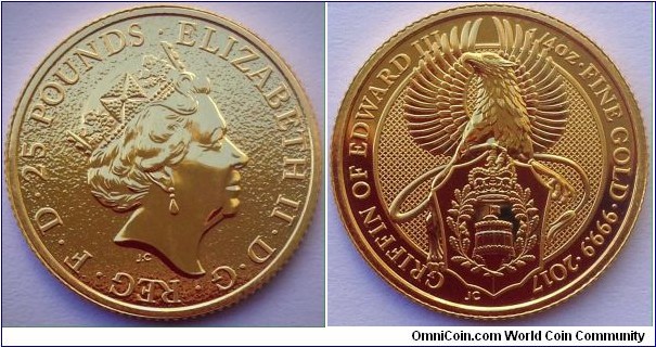 Queens Beast 1/4oz Gold Griffin