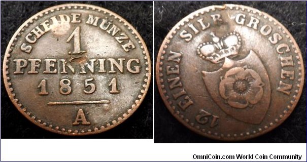 German State of Lippe-Detmold 
1 Pfennig 
mint mark A Berlin