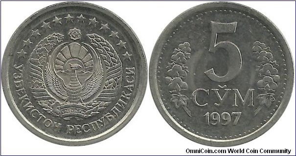 Uzbekistan 5 Som 1997