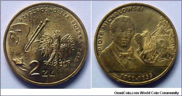 Poland 2 złote.
2012, Piotr Michałowski (1800-1855) Polish painter.