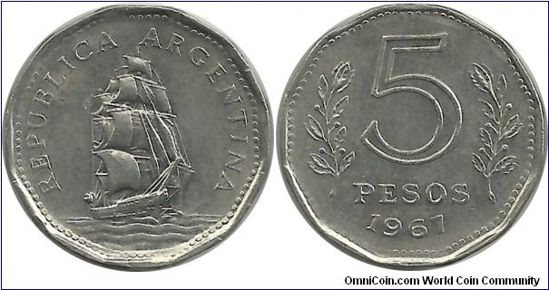 Argentina 5 Pesos 1967