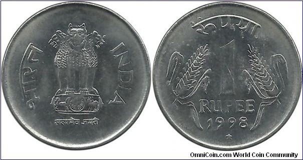 India-Republic 1 Rupee 1998(H)