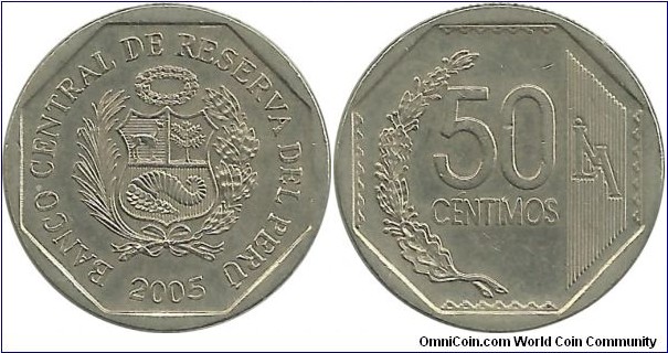 Peru 50 Centimos 2005
