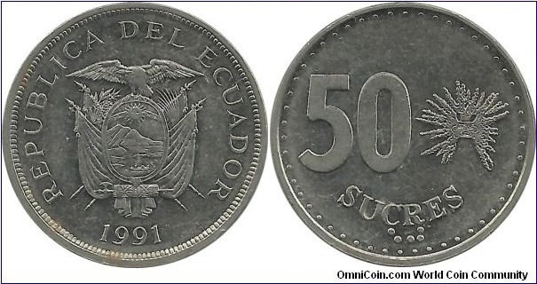 Ecuador 50 Sucres 1991