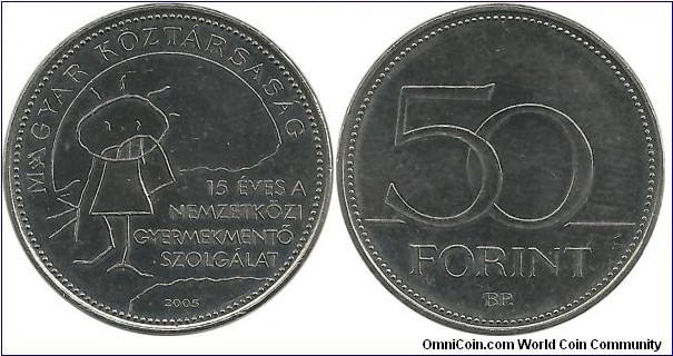 Hungary 50 Forint 2005 - International Children's Safety Service