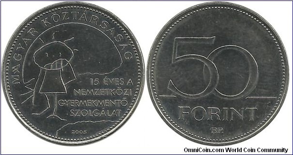 Hungary 50 Forint 2005 - International Children's Safety Service
