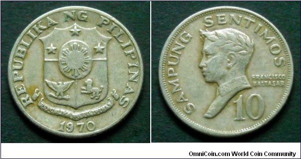 Philippines 10 sentimos.
1970