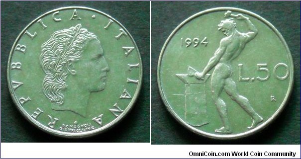 Italy 50 lire.
1994
