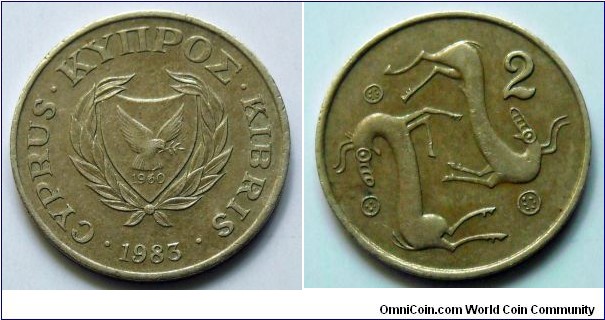 Cyprus 2 cents.
1983