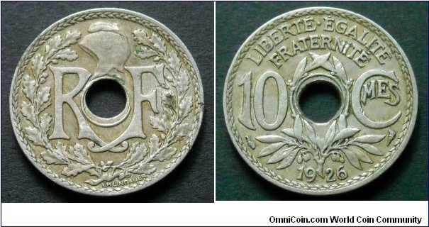 France 10 centimes.
1926
