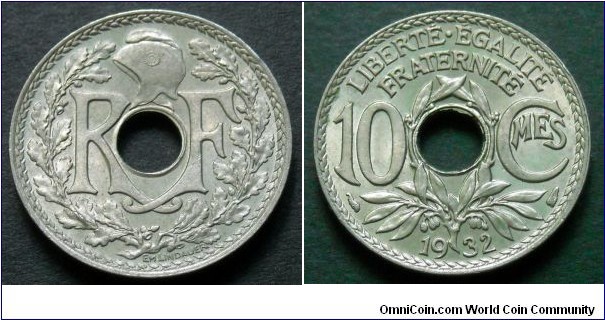 France 10 centimes.
1932
