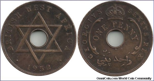 BWestAfrica 1 Penny 1952H